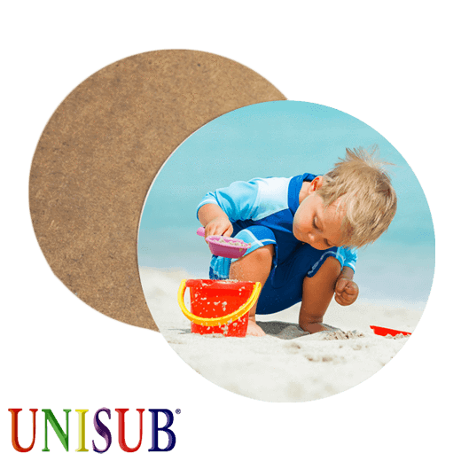UniSub Round Hardboard Coaster sublimation blanks