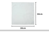 Blank white sublimation cloth square, 30x30cm, for heat press or laser engraving projects