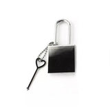 Blank metal padlock with heart-shaped key, ideal for sublimation or laser engraving projects