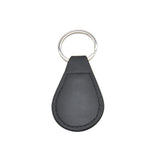 Black faux leather teardrop keyring blank for sublimation or laser engraving projects