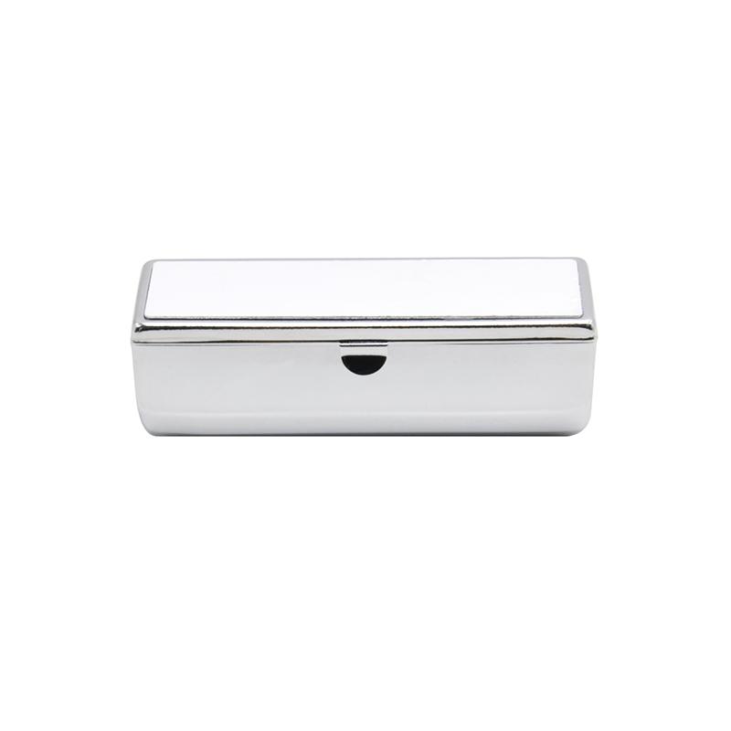 Blank silver metal rectangular box for sublimation and laser engraving