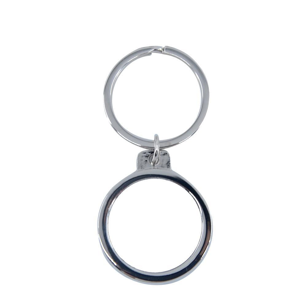 Blank metal keyring for sublimation and laser engraving, suitable for custom personalisation