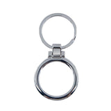 Blank metal keyring for sublimation or laser engraving customization on white background