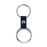 Blank metal and faux leather keyring, ideal for sublimation and laser engraving projects
