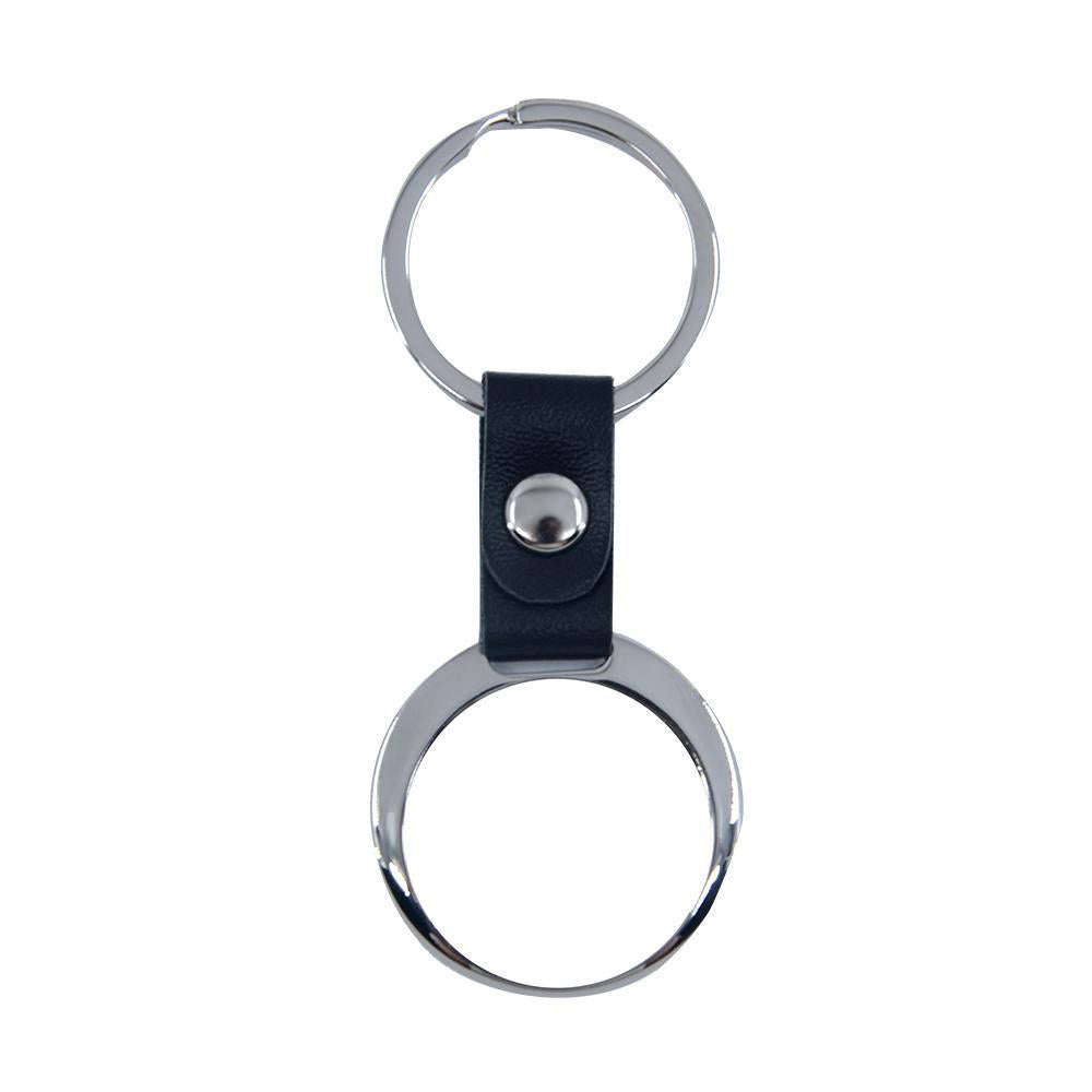 Blank metal and faux leather keyring, ideal for sublimation and laser engraving projects