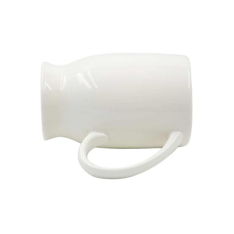 Side view of Milk Jug Small 300ml showcasing its smooth ceramic body and ergonomic handle, perfect for personalized sublimation projects.