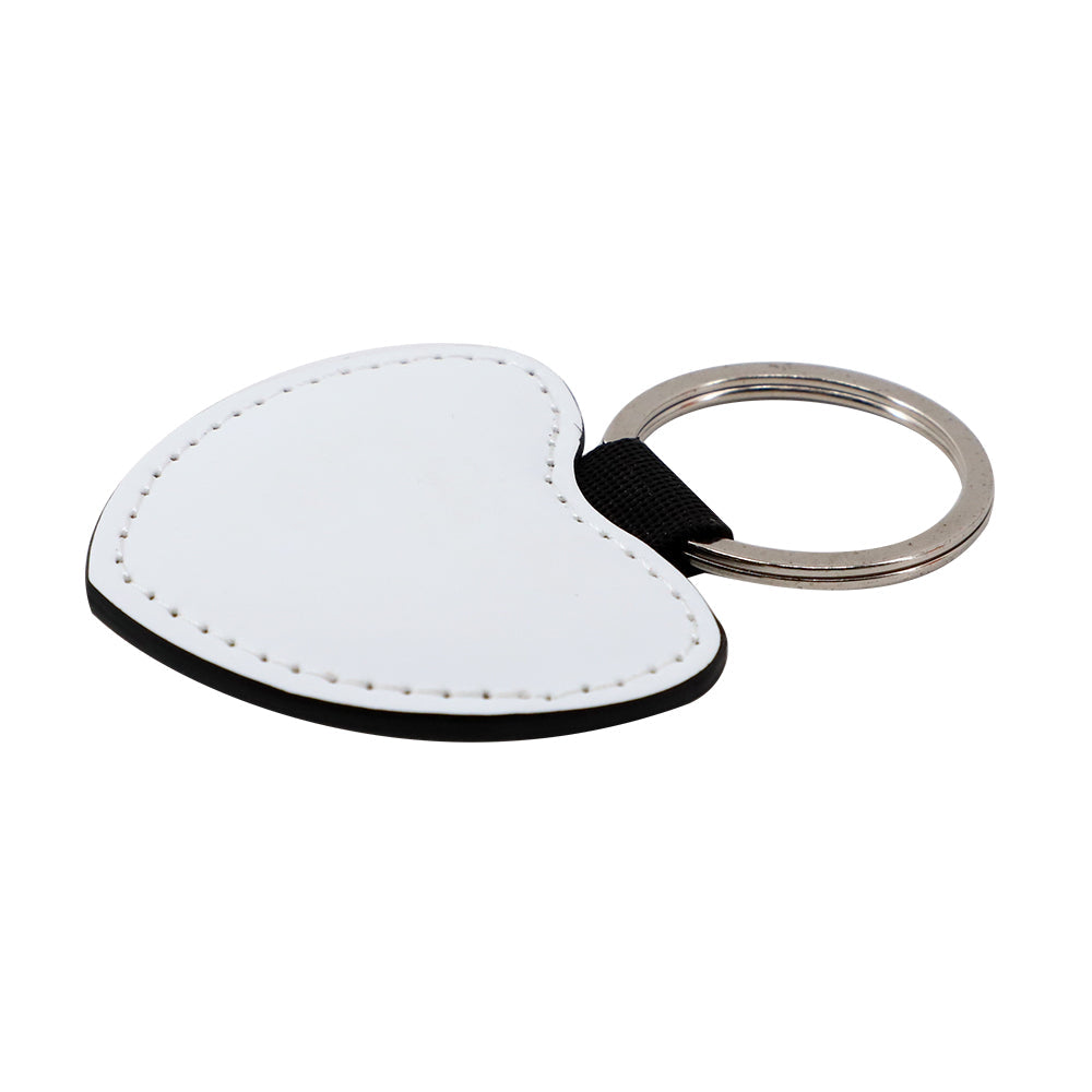 blank heart-shaped keyring for sublimation and laser engraving