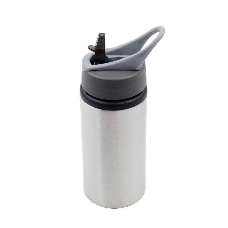 Silver Portable Aluminium Bottle - 500ml