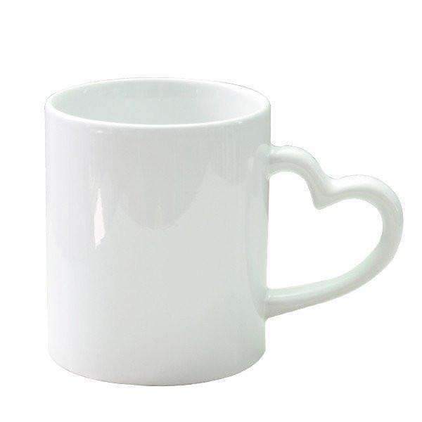 love heart style handled mug