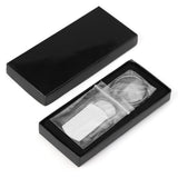 Sublimation blank smoked black oblong keyring