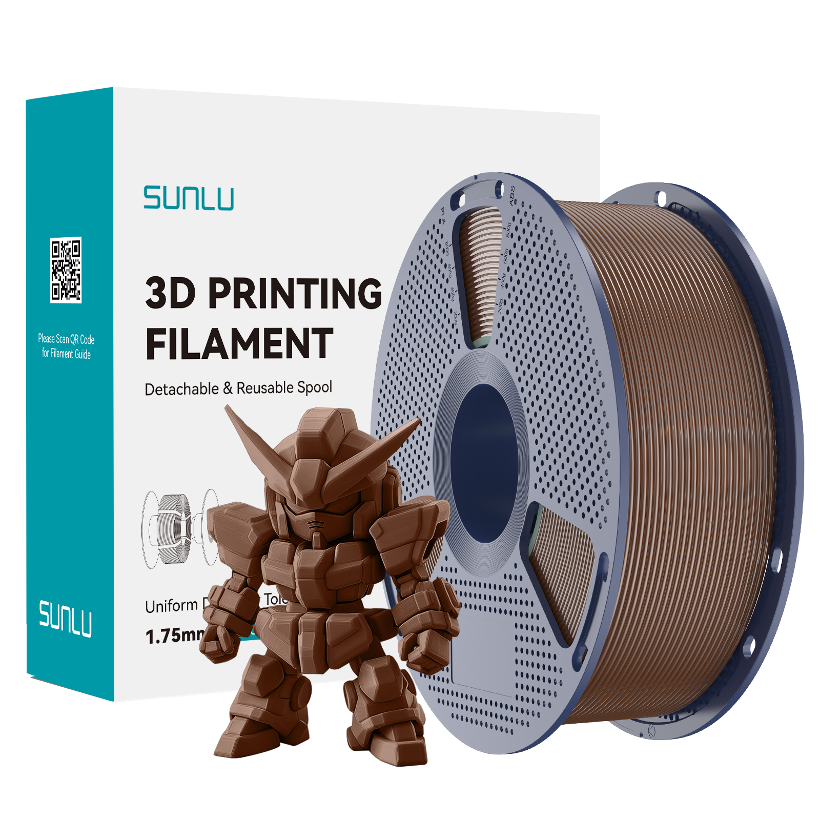 Sunlu PLA+ 2.0 Coffee Brown Filament