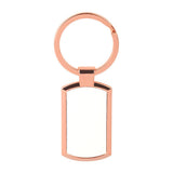Sublimation blank rose gold oblong keyring