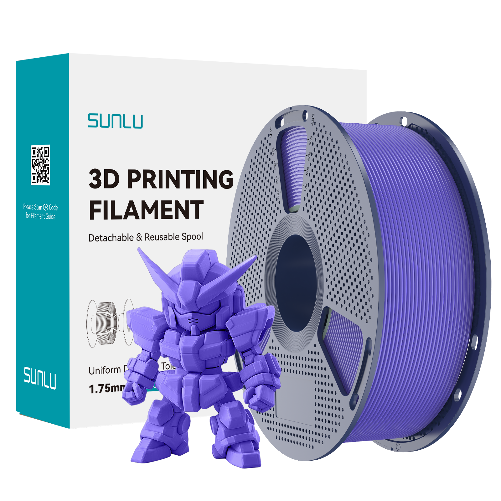 Sunlu PLA+ 2.0 Lavender Purple Filament