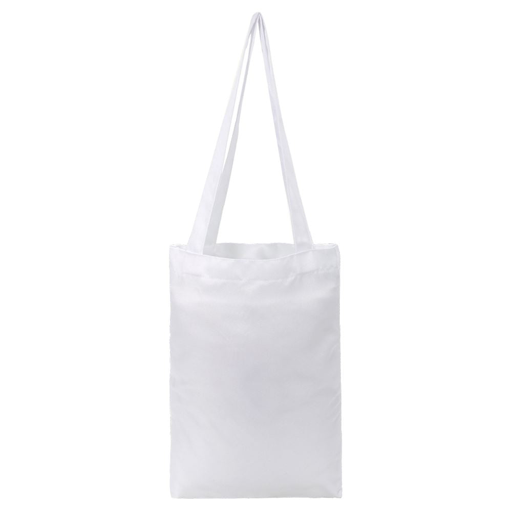 White Polyester Tote Shopping Bag - 26cm x 34cm