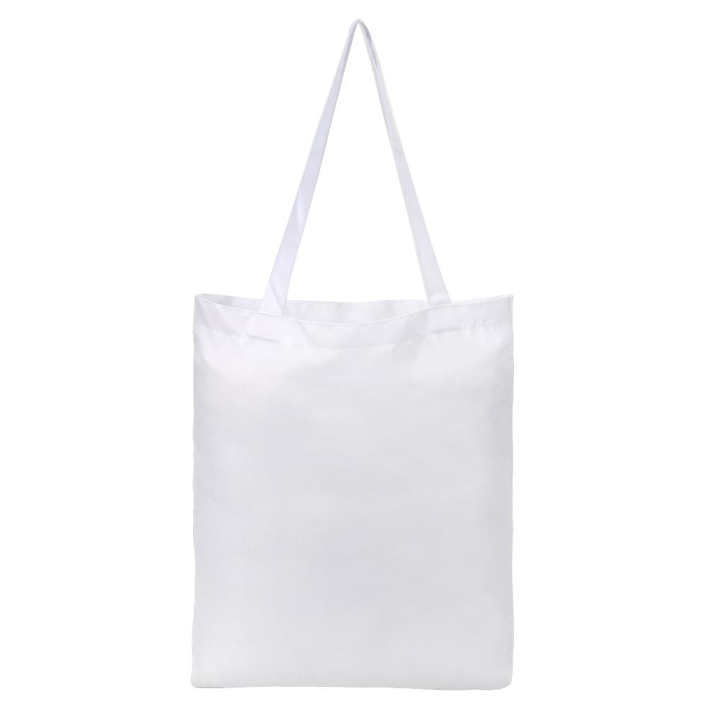 White Polyester Tote Shopping Bag - 38cm x 42cm