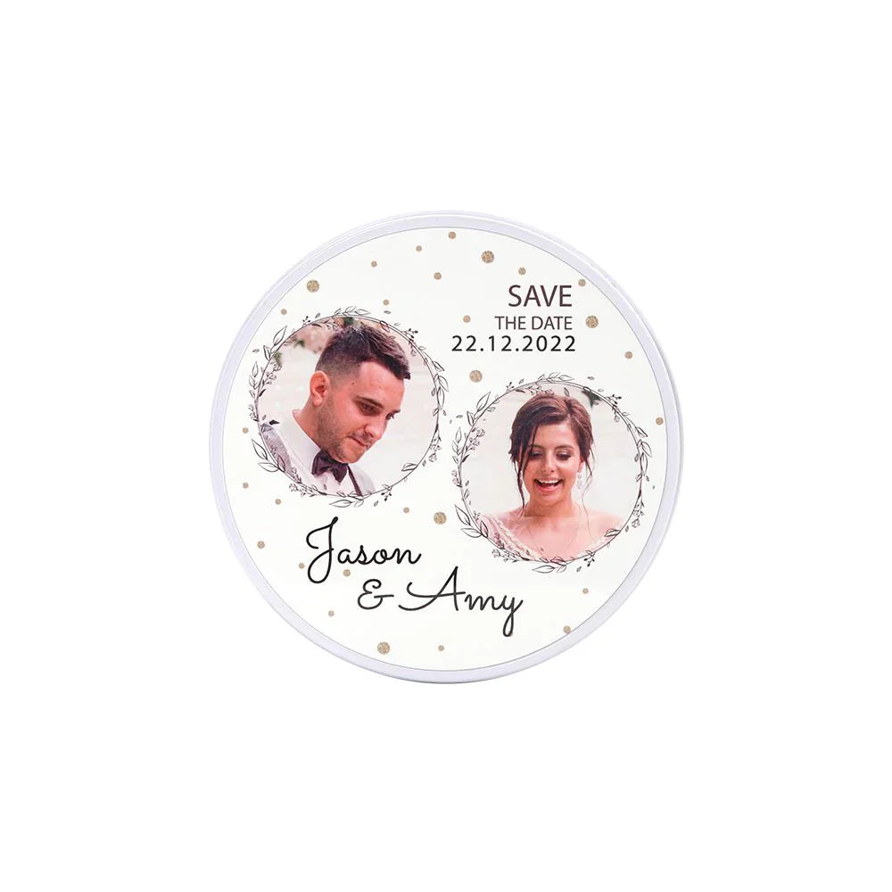 round sublimation metal tin