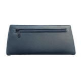 Large Leather Purse - Navy Blue + giftbox