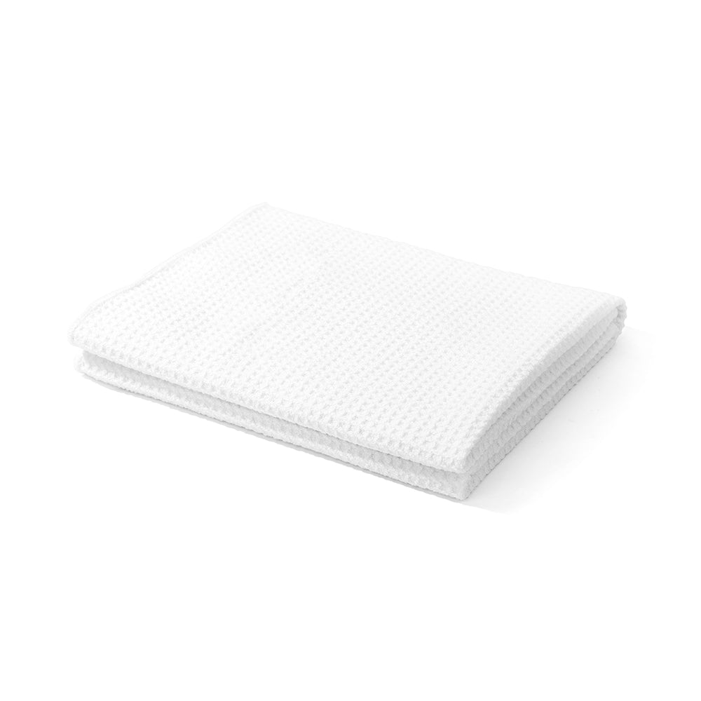blank white sublimation microfiber waffle towel on white background