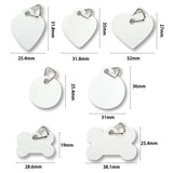 sublimation Double Side Printable Aluminium Pet Tag Heart Shape
