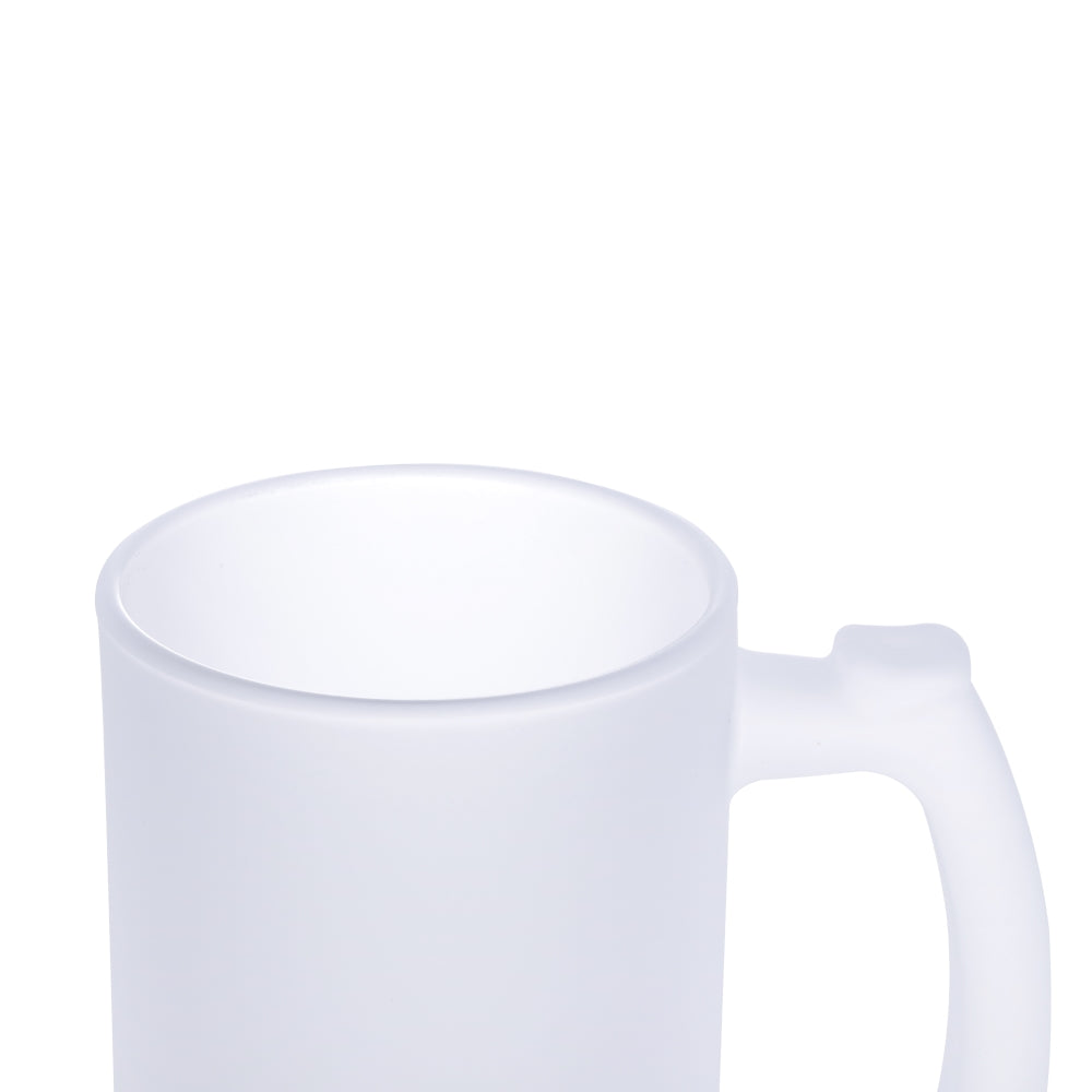 Frosted glass sublimation mug blank with handle for laser engraving and custom printing