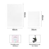 Two blank sublimation towels with sizes 40x60cm and 30x40cm for heat press printing.