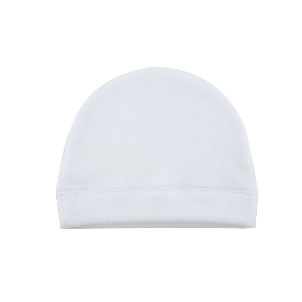 White polyester sublimation blank baby beanie for heat press or laser engraving
