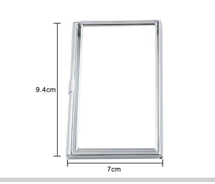 Rectangular silver metal blank frame, 9.4 x 7 cm, for sublimation or laser engraving