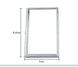 Rectangular silver metal blank frame, 9.4 x 7 cm, for sublimation or laser engraving