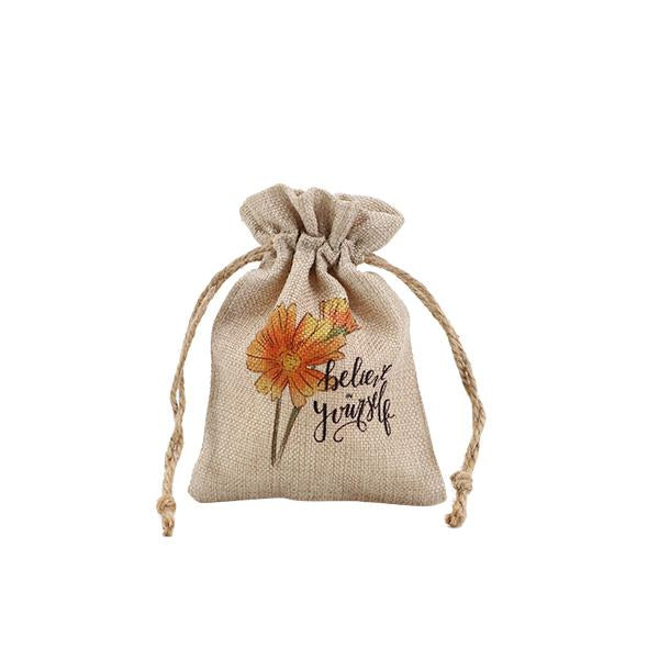 sublimation blank Faux Burlap Drawstring Bag - 12 x 17 cm