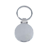 Blank silver round metal keyring for sublimation or laser engraving