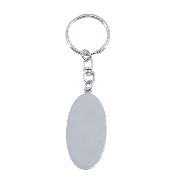 Blank oval metal keyring for sublimation or laser engraving customization