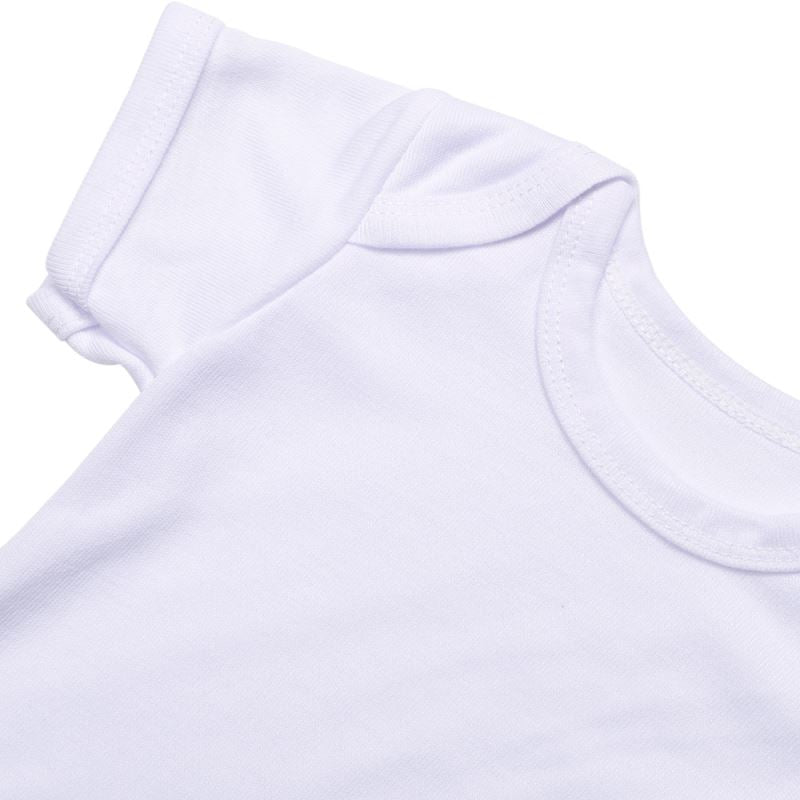 Plain white baby t-shirt blank for sublimation printing and laser engraving