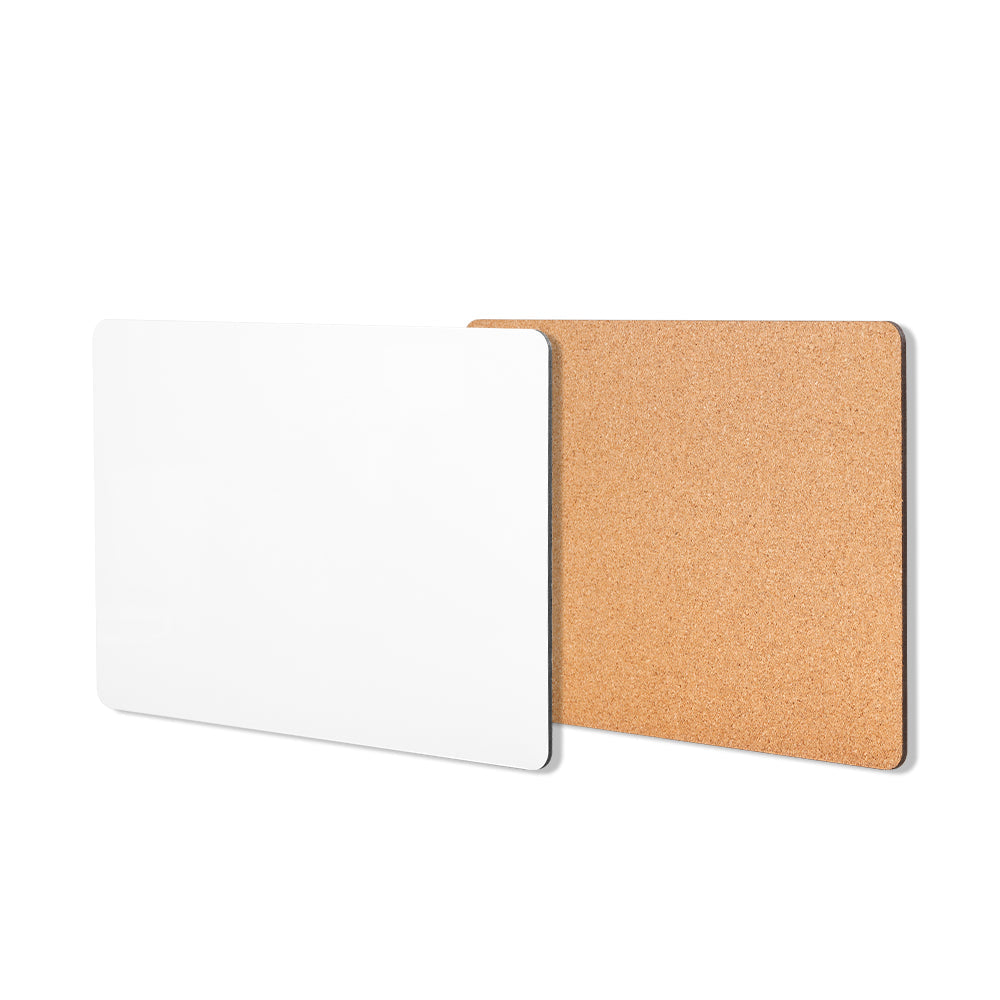 blank square cork-backed sublimation board for laser engraving and printing