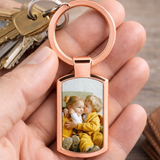 Oblong Metal Keyring - Rose Gold
