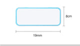Rectangular blue metal tin for sublimation or laser engraving, 19cm x 8cm, blank surface