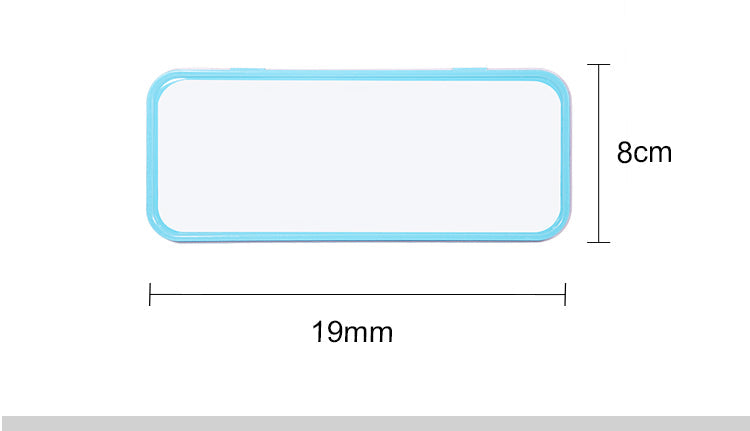 Rectangular blue metal tin for sublimation or laser engraving, 19cm x 8cm, blank surface