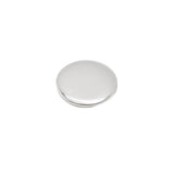 Smooth silver 58mm badge blank for bottle opener keychains, compatible with badge-making machines for custom designs.