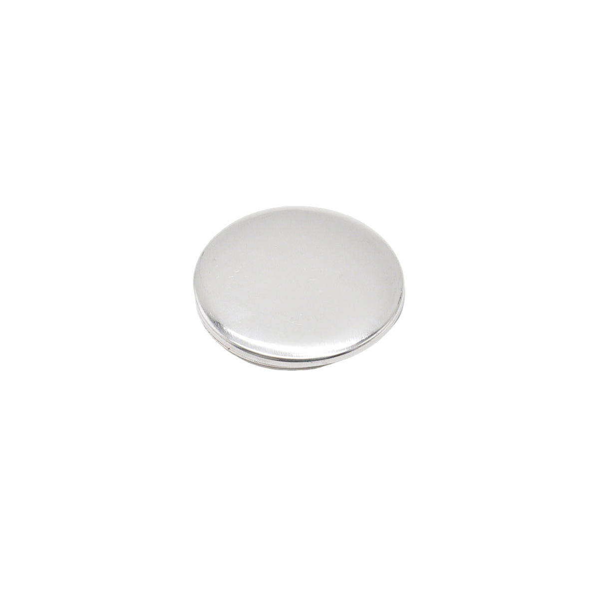 Smooth silver 58mm badge blank for bottle opener keychains, compatible with badge-making machines for custom designs.