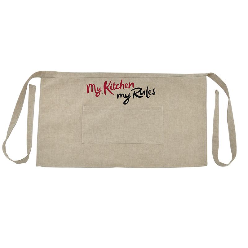 Burlap Adult Waist Apron with Pocket