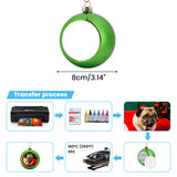 Christmas bauble - Green sublimation blanks