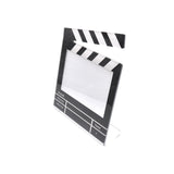 Side view of triangular acrylic clapperboard photo panel, ideal for sublimation printing and personalised photo frame gifts.
