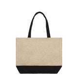 Dark Linen Shopping Bag With Black Base 36 x 48