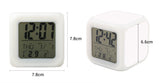Blank digital LED alarm clock cube with large display, ideal for sublimation or laser engraving.