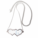 Double Love Heart Necklace sublimation blanks