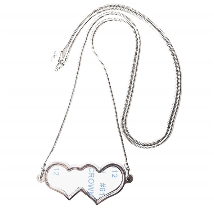 Double Love Heart Necklace sublimation blanks