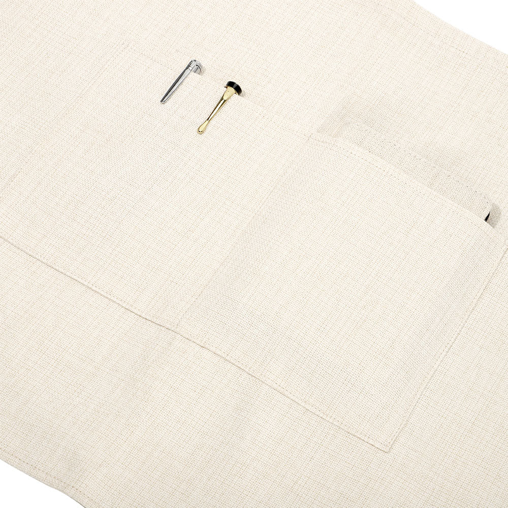 Linen Adult Waist Apron with Pocket