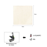 Blank linen coaster for sublimation or laser engraving, 10x10cm, with heat press instructions.