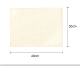 Blank linen dual layer placemat 30x40 cm, ideal for sublimation or laser engraving.