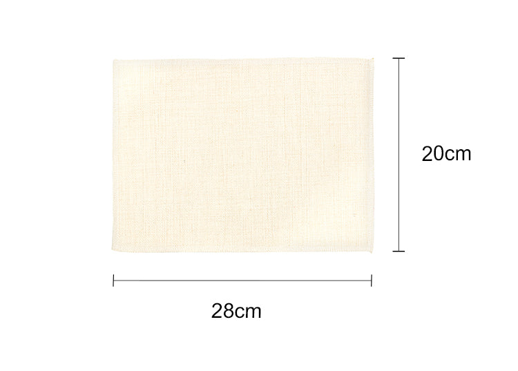 Blank linen dual layer placemat, 20 x 28 cm, ideal for sublimation and laser engraving