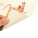 Dual layer linen placemat for sublimation or laser engraving with hand holding corner